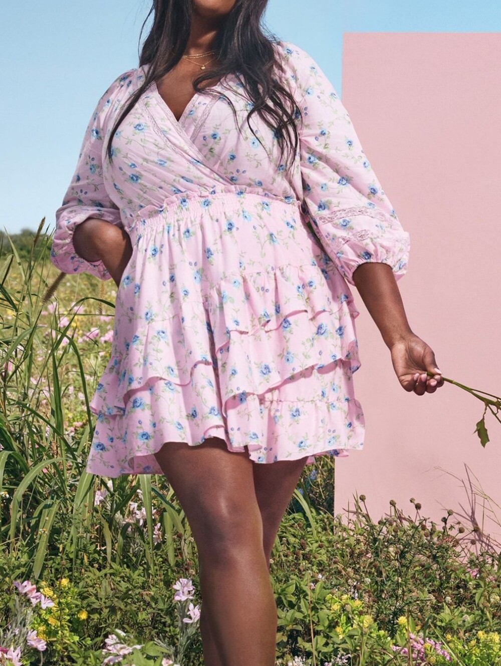 LoveShackFancy Esme Floral Pink Dress Size 1X